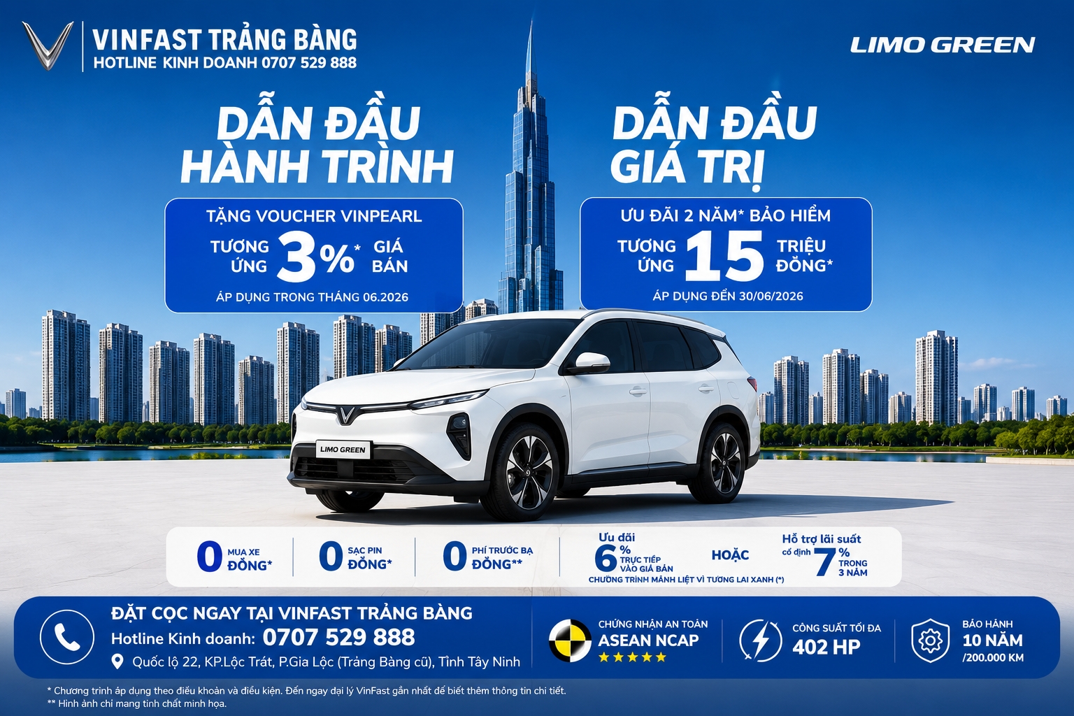 Giá Lăn Bánh Xe Điện VinFast Green Tại Tây Ninh, Gò Dầu, Củ Chi, Hóc Môn – Ưu Đãi Tháng 06/2026